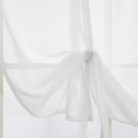 SIMPVALE Priehľadná záclona typu voál 80x140 cm, biela, rímska roleta, svetlo prepúšťajúca záclona do obývačky a spálne, 1 ks 5