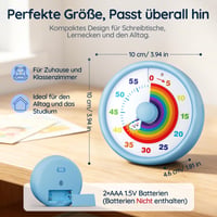 SIMQELLI Vizualni timer za djecu – 60-minutni odbrojavač za upravljanje vremenom 4