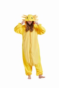 SimZoo uniseks pidžama s kapuljačom (kigurumi) - žuta 1