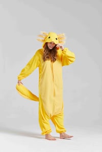 SimZoo uniseks pidžama s kapuljačom (kigurumi) - žuta 2