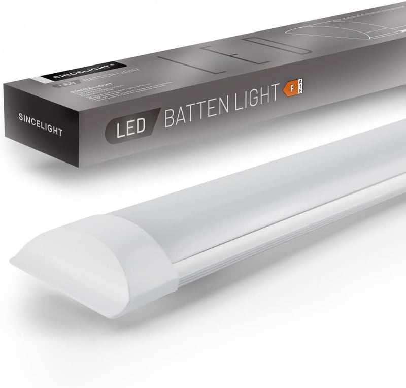 SINCELIGHT 36W LED Lámpa 120cm Semleges Fehér 4000K Konyha Fürdőszoba Garázs Irodai Világítás