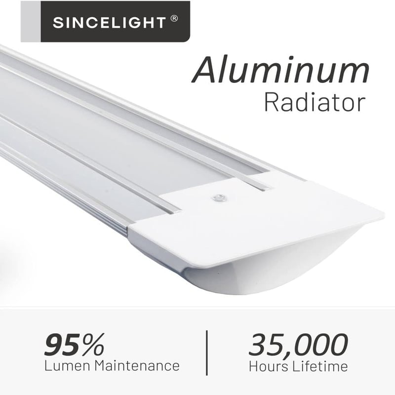 SINCELIGHT 36W LED Lámpa 120cm Semleges Fehér 4000K Konyha Fürdőszoba Garázs Irodai Világítás