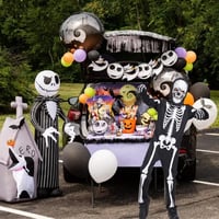 Sincere Party Svietiaci kostým kostlivca pre deti s rukavicami, 3-5 rokov, halloweensky kostým pre chlapcov a dievčatá 3