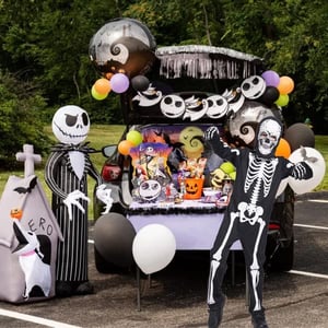 Sincere Party Svietiaci kostým kostlivca pre deti s rukavicami, 3-5 rokov, halloweensky kostým pre chlapcov a dievčatá