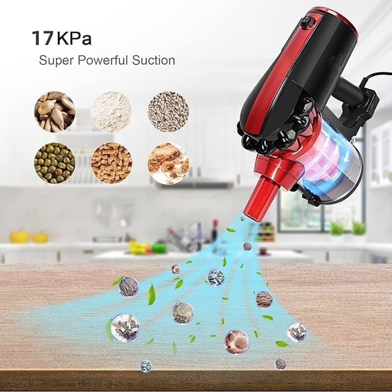 SINCHEREU Vezetékes Porszívó 600W 17 KPa HEPA Szűrővel Kemény Padlóhoz