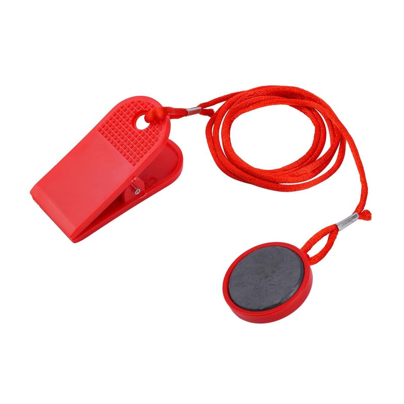 Cheie de siguranță pentru bandă de alergat SinChic, blocare și întrerupător de siguranță magnetic universal pentru bandă de alergat, accesoriu pentru oprire de urgență, roșu, mărimea L, 3,1 cm