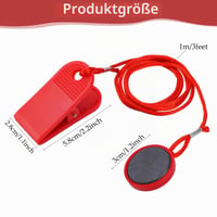 Cheie de siguranță pentru bandă de alergat SinChic, blocare și întrerupător de siguranță magnetic universal pentru bandă de alergat, accesoriu pentru oprire de urgență, roșu, mărimea L, 3,1 cm 7