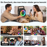 Singingmate Karaoke Gép 2 Vezeték Nélküli Mikrofonnal Bluetooth Hangszóróval 7