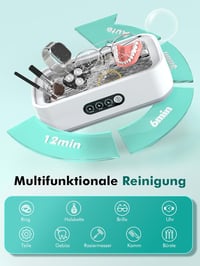 Singphere Ultrahangos Tisztító 650ml, 48 kHz, Szemüveg Ékszer Fogsor Tisztításhoz 5