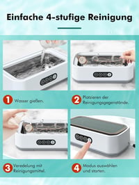 Singphere Ultrahangos Tisztító 650ml, 48 kHz, Szemüveg Ékszer Fogsor Tisztításhoz 6