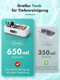 Singphere Ultrahangos Tisztító 650ml, 48 kHz, Szemüveg Ékszer Fogsor Tisztításhoz 4