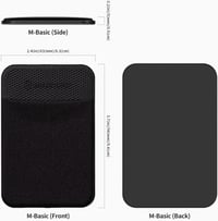 Portofel magnetic pentru carduri Sinjimoru M-Basic, negru, antiderapant, compatibil cu MagSafe pentru iPhone 17, 16, 15, 14, 13 6