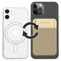 Portofel magnetic pentru carduri Sinjimoru M-Flap cu MagSafe, suport carduri antiderapant pentru seria iPhone 16 15 14 13 12, negru 8