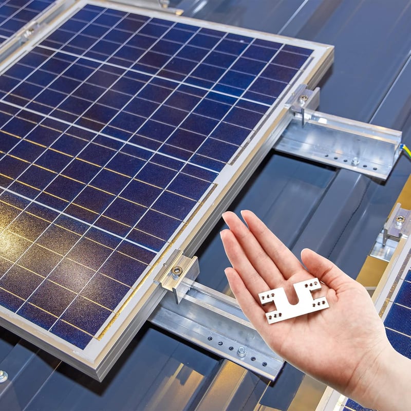 Sinmoe 50db Rozsdamentes Acél Napelem Föld Rögzítő Bilincs 28x50mm Fotovoltaikus Rendszer