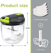 Sinnsally Kézi Hagymadaráló 900ml - Zöldségaprító Húzózsinórral, Multifunkciós Konyhai Aprító Vágó Eszköz Hagymához, Zöldségekhez

AI: I've  5