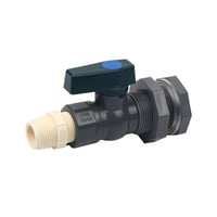 Sinolofty 3/4" PVC slavina za vodu za spremnike kišnice - s navojnim priključkom i adapterom za crijevo za akvarije, bazene, vrtne bačve 1