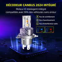 Sinoparcel H4/9003 LED Fényszóró Izzó 6500K Fehér, 2 db - Autó Halogén Csere 3