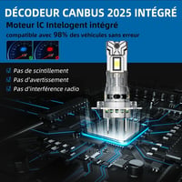 Sinoparcel H7 LED fényszóró izzó 6500K fehér 12V 35W 2db csomag 2