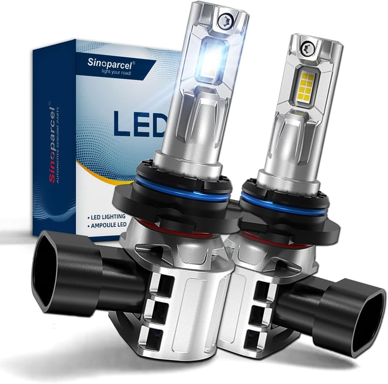 Sinoparcel HB3/9005 LED fényszóró izzó 6500K fehér 12V 2db