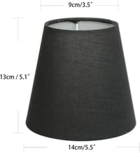 Sinta 2 db fekete textil lámpabúra csillárhoz függesztő állólámpához E14 E27 foglalathoz 6
