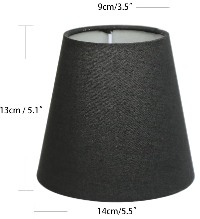 Sinta 2 db fekete textil lámpabúra csillárhoz függesztő állólámpához E14 E27 foglalathoz