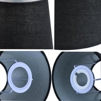 Sinta 2 db fekete textil lámpabúra csillárhoz függesztő állólámpához E14 E27 foglalathoz 7