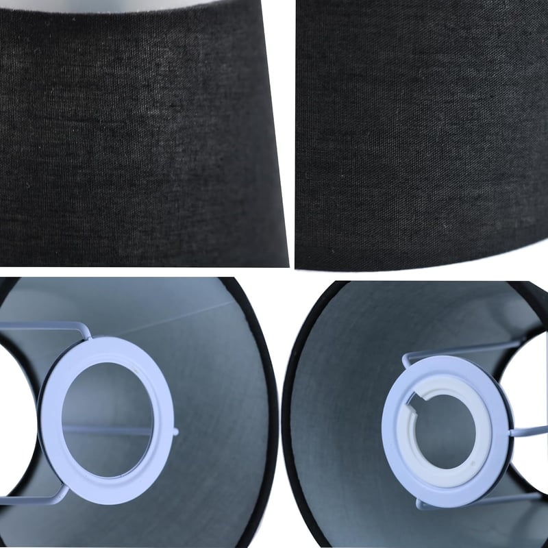 Sinta 2 db fekete textil lámpabúra csillárhoz függesztő állólámpához E14 E27 foglalathoz