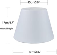 Sinta 22cm Pamut Lámpaernyő E14/E27 Asztali és Fali Lámpa Fehér 6