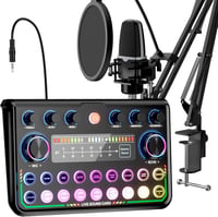 SINWE All-in-One Podcast Set Pro stúdió keverővel és kondenzátormikrofonnal, plug and play hangkártya PC és okostelefonhoz, streameléshez 1
