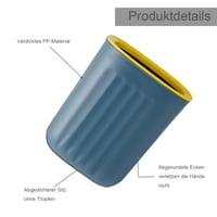Sinzau 2L Asztali Szemetes Kuka 2 db - Nyitott Hulladékgyűjtő Iroda Hálószoba Nappali Fürdőszoba - Kék Zöld 4