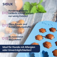 Covoraș de copt biscuiți pentru câini SIOUX, dimensiune mică, formă de floare, 215 bucăți, mov, lavabil în mașina de spălat vase, 1 bucată 6