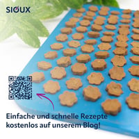 Covoraș de copt biscuiți pentru câini SIOUX, dimensiune mică, formă de floare, 215 bucăți, mov, lavabil în mașina de spălat vase, 1 bucată 7