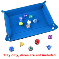 SIQUK skladacia podložka na kocky obdĺžniková z PU kože a zamatu pre stolové hry Dungeons and Dragons RPG D&D nebesky modrá 4