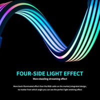 Sirlyr 8 Pin RGB GPU Kábel Hosszabbító - Fehér ARGB Tápkábel RTX 3060 4060 4070 és Radeon RX 6600 580 Videokártyákhoz 5