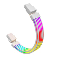 Sirlyr 8 Pin RGB GPU Kábel Hosszabbító - Fehér ARGB Tápkábel RTX 3060 4060 4070 és Radeon RX 6600 580 Videokártyákhoz 1