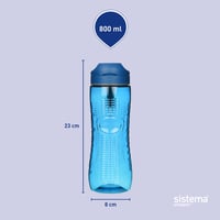 Set de 2 sticle de apă Sistema Hydrate Tritan Swift | 800 ml | Anti-scurgere | Fără BPA | Ocean Blue și Misty Purple 4