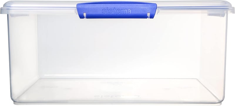Sistema Klip It 9,67L Légmentes Tárolóedény Kék Klipekkel, Hűtőbe és Fagyasztóba - 9.6L
