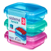 Set recipiente pentru prânz Sistema – 200 ml, 3 bucăți, culori asortate, plastic fără BPA, recipiente mici pentru gustări 1