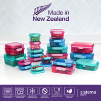 Set recipiente pentru prânz Sistema – 200 ml, 3 bucăți, culori asortate, plastic fără BPA, recipiente mici pentru gustări 6