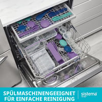 Sistema to GO Obedový box s priehradkami, 820 ml, 5 ks, zelený, stohovateľný dizajn s klipmi, BPA-free desiatový box [82002] 6