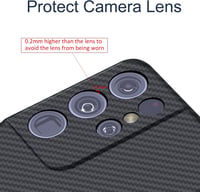 Sisyphy Samsung Galaxy S21 Ultra tok, valódi aramidszálas carbon - fekete 6