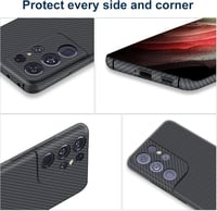 Sisyphy Samsung Galaxy S21 Ultra tok, valódi aramidszálas carbon - fekete 3