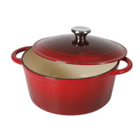 Sitram posuda za pečenje od lijevanog željeza 36 x 28 x 14 cm u krem i crvenoj boji 6