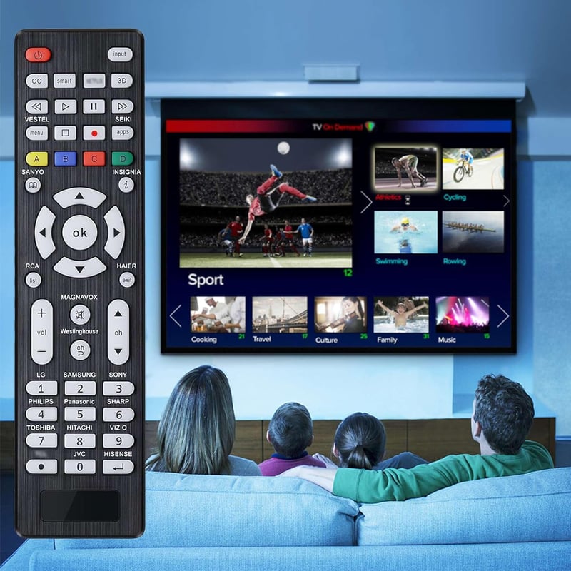 SIUMAL Univerzális Háttérvilágított Távirányító Samsung LG Sony Panasonic Toshiba Philips Hitachi JVC Hisense TV-hez