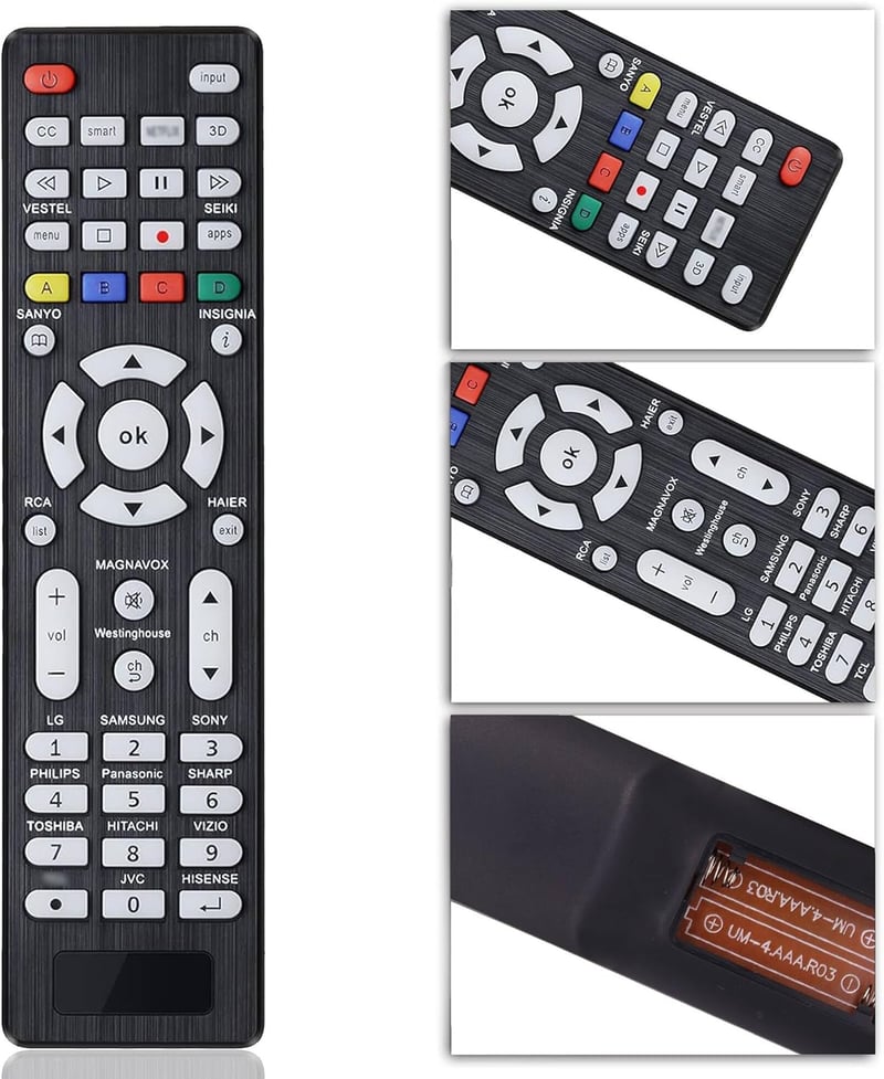 SIUMAL Univerzális Háttérvilágított Távirányító Samsung LG Sony Panasonic Toshiba Philips Hitachi JVC Hisense TV-hez