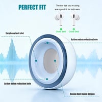 Set de 2 perechi de dopuri din silicon SIXFU pentru AirPods Pro 1 și 2, compatibile, 4 mărimi (XS/S/M/L), cu kit de curățare și cutie de depozitare, cu anulare a zgomotului, alb 4