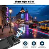Zrkadlová autokamera SIXTOP, 9,66" IPS dotyková obrazovka, 1080P, nočné videnie, predná a zadná duálna kamera, široký pozorovací uhol, cúvací asistent, nahrávanie v slučke 2