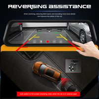 Zrkadlová autokamera SIXTOP, 9,66" IPS dotyková obrazovka, 1080P, nočné videnie, predná a zadná duálna kamera, široký pozorovací uhol, cúvací asistent, nahrávanie v slučke 5