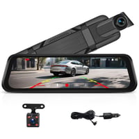 Zrkadlová autokamera SIXTOP, 9,66" IPS dotyková obrazovka, 1080P, nočné videnie, predná a zadná duálna kamera, široký pozorovací uhol, cúvací asistent, nahrávanie v slučke 1