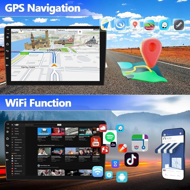 SIXWIN Android 13 Autórádió Ford Fiesta 2002-2008 9" Érintőképernyő CarPlay GPS